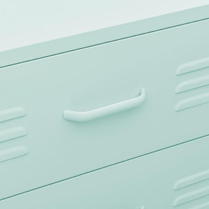 vidaXL Chest of drawers 80x35x101.6 cm steel mint coloured, chest of drawers, drawer cabinet, side cupboards, drawer cabinets, side cabinets, cupboards, cupboards, cupboards, cupboards