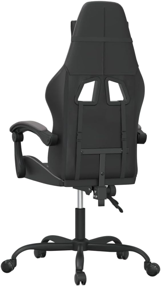 vidaXL Gaming chair swivel leatherette black and grey