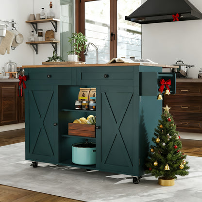 Inklapbare Keukenwagen – Keukentrolley – Serveerwagen – Opbergtrolley – Werktafel Op Wielen – Massief Hout – Verstelbare Planken – Ruimtebesparend Design – Mobiel Met Lockbare Wielen