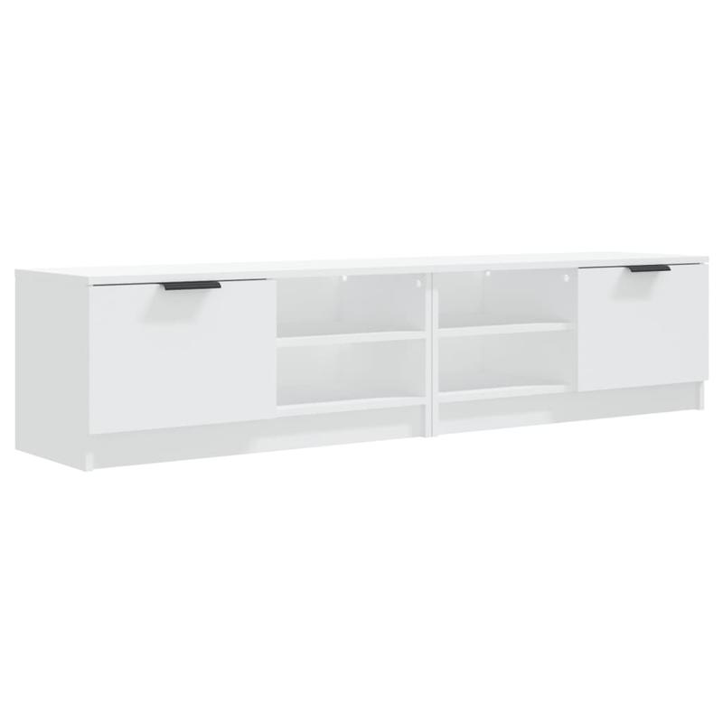 TV furniture 2pcs 80x35x36.5cm processed wood white