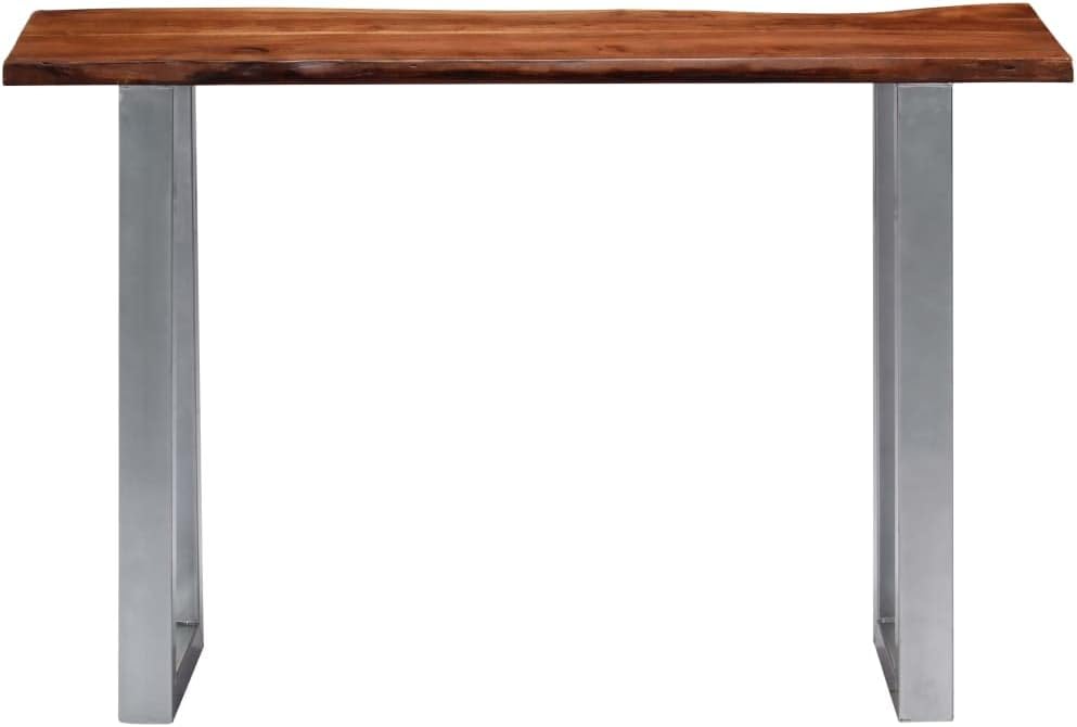 vidaXL Wall table 115x35x76 cm solid acacia wood and iron