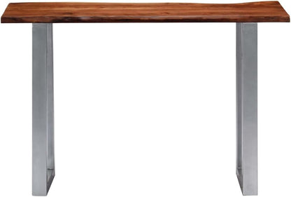 vidaXL Wall table 115x35x76 cm solid acacia wood and iron