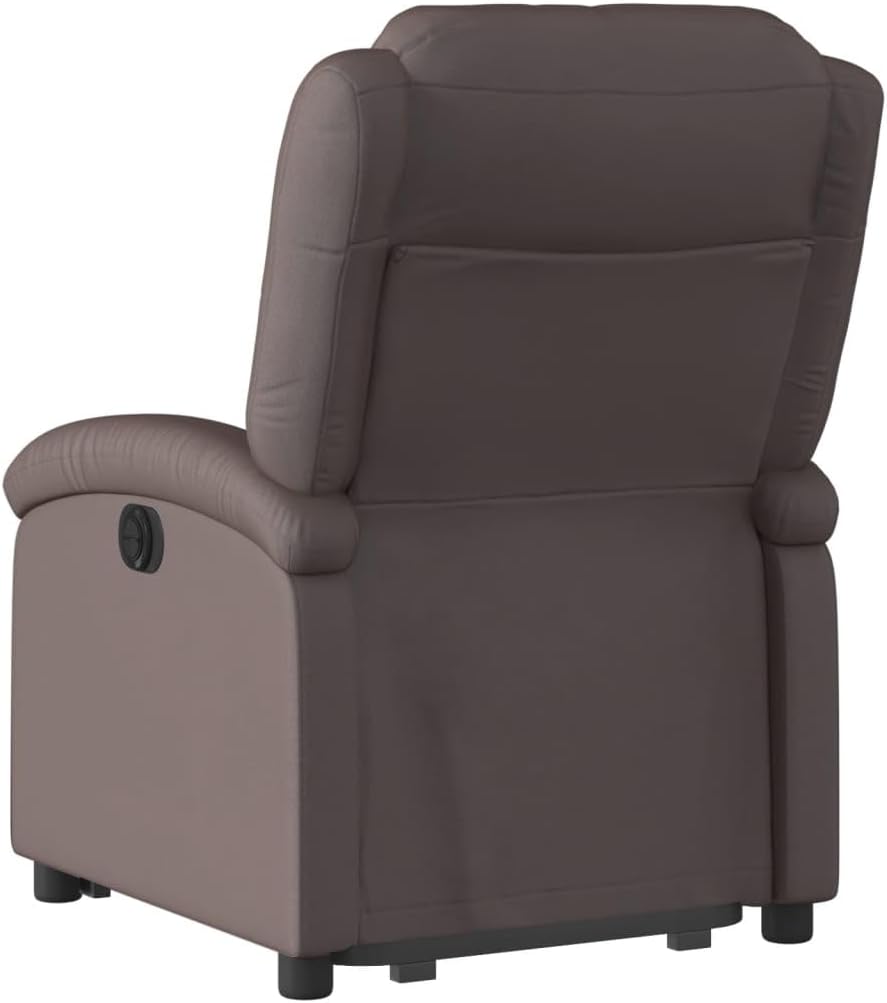 Elektrische Relaxfauteuil – Relaxstoel – Opsta-Fauteuil – TV-Stoel – Elektrische Relaxstoel – Opsta-Hulp Met Elektrische Verstelling – Echt Koeienleer Donkerbruin