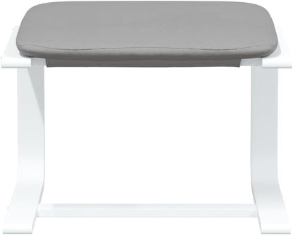 Relaxstoel – Kruk – Stofstoel – Cocktailstoel – Televisiestoel – Lichtgrijs – Massief Berkenhout Frame – Afneembare Wasbare Hoezen