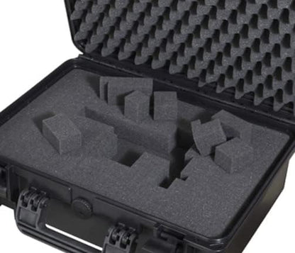 TOMcase waterdichte Buitenkoffer 56x43x22 cm met Rasterschuim/Kubusschuim; IP67 Transportkoffer (Oranje)