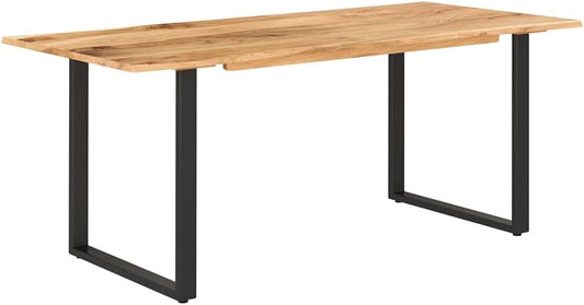 vidaXL Solid Acacia Wood Dining Table Table Kitchen Table Dining Table Tables Furniture Dining Table Dining Tables Kitchen Dining Tables Dinner Kitchen Dining Table