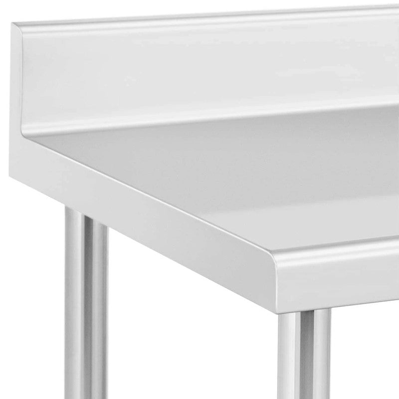 Serveerwagen – Keukentrolley – Keukenwagen – Roltafel – Opbergwagen – RVS Werktafel – 60x150 cm – 4 Wielen Met Rem