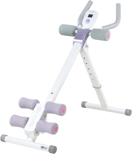 leikefitness In hoogte verstelbare buiktrainer voor het hele lichaam workout machine taille cruncher core toner, been, dijen, billen shaper met LCD-monitor AB9300