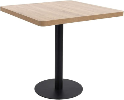 vidaXL Bistro Table Patio Table Balcony Table Bistro Table Bistro Furniture Cafe Table Bistro Tables Bistro Table Furniture MDF Light Brown - QUORE