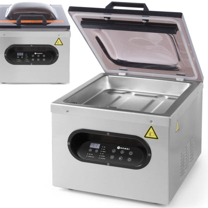 Kitchen Line 295mm Kamer Vacuümmachine 630W – Professionele Voedselverpakker met Dubbele Sealstrip, Roestvrijstalen Behuizing en Digitale Bediening