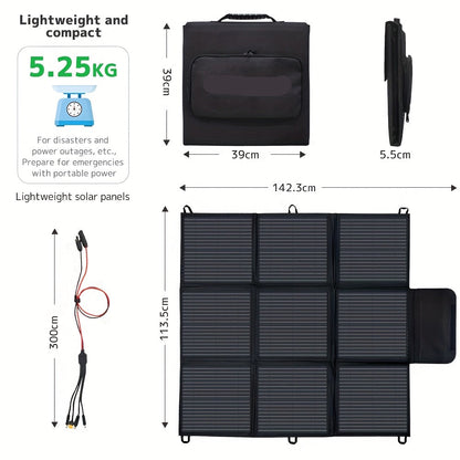 Zonnepaneel – Vouwbaar Zonnepaneel – Draagbaar Zonnepaneel – Camping Zonnepaneel – 200W Vermogen – Monokristallijn 22,5% Efficiëntie