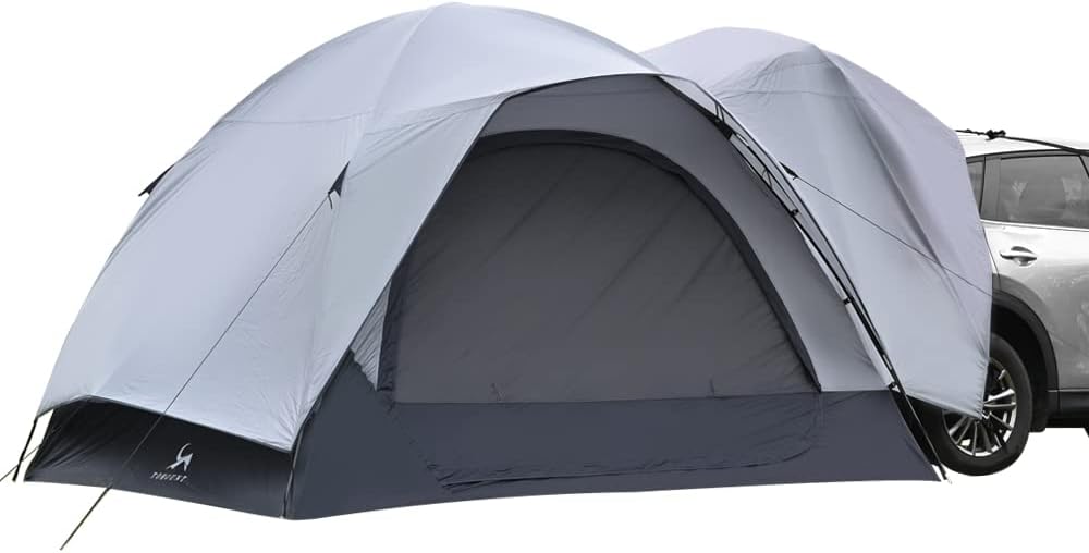 TOMOUNT Achtertent Waterdicht Auto Camping Tent, 3 x 3 x 2,1 m, 4 Personen Familietent Koepeltent voor Trekking, Camping, Outdoor, Hiking
