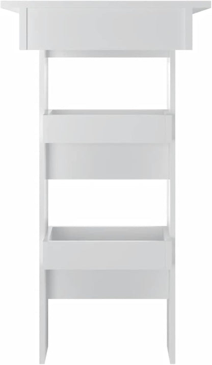 Tidyard Wall Bar Table, Wall Folding Table, Desk, Wall Cabinet, Dining Table, Dining Table, Kitchen Folding Table, Bar Table, 102 x 45 x 103.5 cm (W x D x H), High Gloss White, high gloss white - QUORE