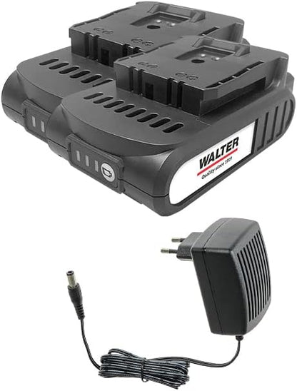 WALTER Li-Ion accu-bladzuiger/bladblazer 40 V, blaassnelheid: 160-210 km/u, inzuigvolume 10,3 m³/min, capaciteit blazerzak: 45 l