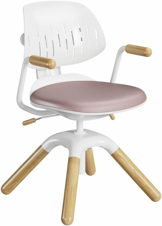 HOKO Ergonomische kinderbureaustoel – in hoogte verstelbaar met ademende rugleuning, 360 graden draaibaar, ideaal voor huiswerk en leren (Laura)