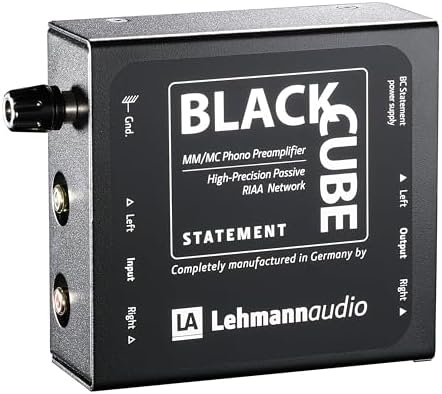 Lehmann Audio Black Cube Statement Phono-versterker MM/MC 103 x 108 x 45 mm, zwart