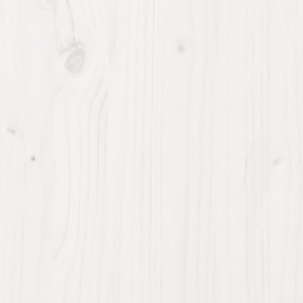White Flower Box 90 x 40 x 72 cm Solid Pine Wood Flower Box on Legs Trellis Planter Patio - QUORE