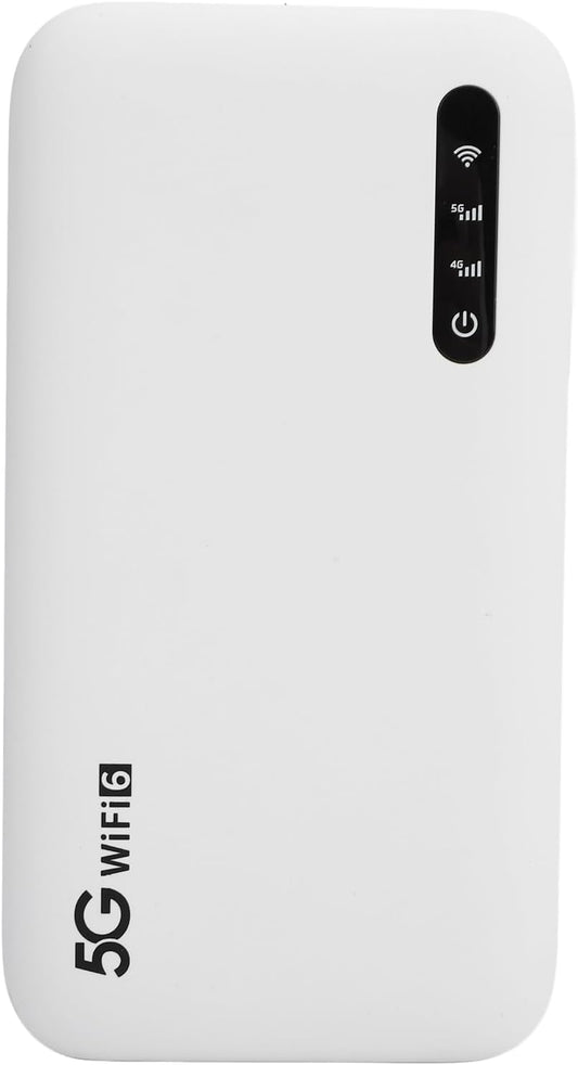 GOWENIC 5G Wi-Fi 6 mobiele hotspot, 2,77 Gbps hoge snelheid, ondersteunt 16 apparaten, IP67 waterdicht ontwerp, 6100 mAh draagbare Wi-Fi-hotspotrouter met