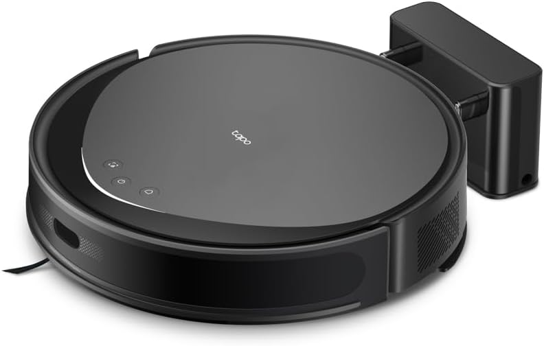 Tapo RV20 Max, 4-in-1 robotstofzuiger en dweil, 5300 Pa ultrastofzuiger, MagSlim LiDAR navigatie, IQ + Smart Cleaning, ultradun design 83 mm, reiniging aanpasbaar met app, Alexa en Google