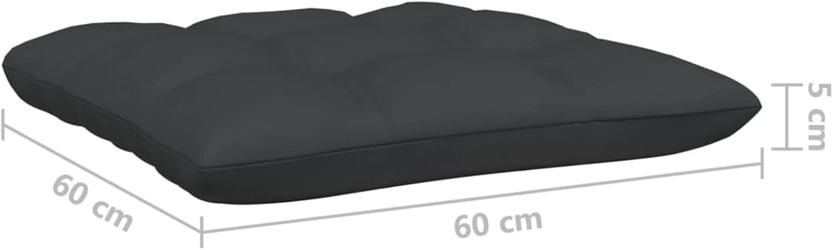 Gecheer Stoel voor buiten, terras, kruk, bank, tuinmeubelen, 3 stuks met kussens, antraciet, grenenhout, 1# palletbank, binnen, buiten, fauteuil, pallets, bank voor terras - QUORE