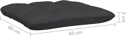 Gecheer Stoel voor buiten, terras, kruk, bank, tuinmeubelen, 3 stuks met kussens, antraciet, grenenhout, 1# palletbank, binnen, buiten, fauteuil, pallets, bank voor terras - QUORE