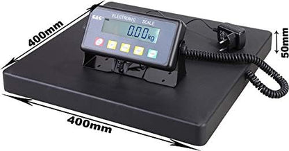 G&G PSB pakketweegschaal, platformweegschaal, robuust 40 × 40 cm weegoppervlak van gegoten aluminium, werkt op batterijen mogelijk (300 kg x 100 g//150 kg x 50 g//75 kg x 20 g)
