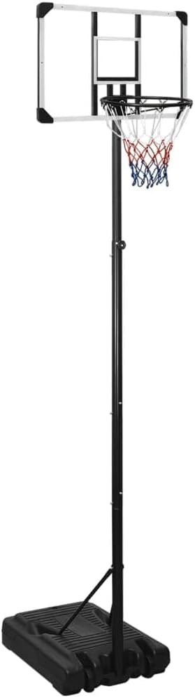 Basketbalpaal – Basketbalstandaard – Basketbalring – Verplaatsbare Basketbalpaal – Basketbalbord – Verstelbare Hoogte 280-350 cm – Duurzaam Polycarbonaat & Steviele Mobiele Basis