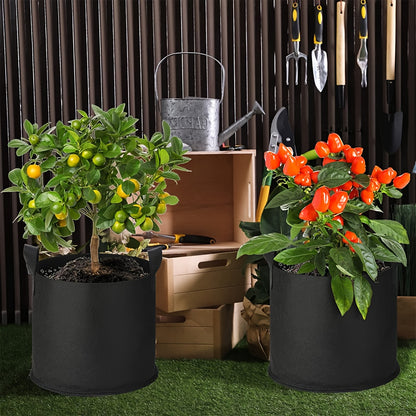 Set van 5 Plantenzakken met Handvatten – Grow Bags en Plantencontainers – Capaciteit 11–37L