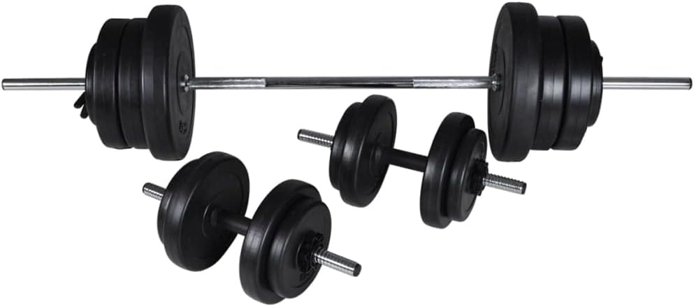 Halterbank – Fitnessbank – Trainingsbank – Bench Press – Sportbank – Verstelbaar In 4 Standen – Inclusief 30,5 kg Halterset