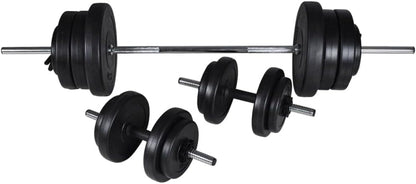 Halterbank – Fitnessbank – Trainingsbank – Bench Press – Sportbank – Verstelbaar In 4 Standen – Inclusief 30,5 kg Halterset