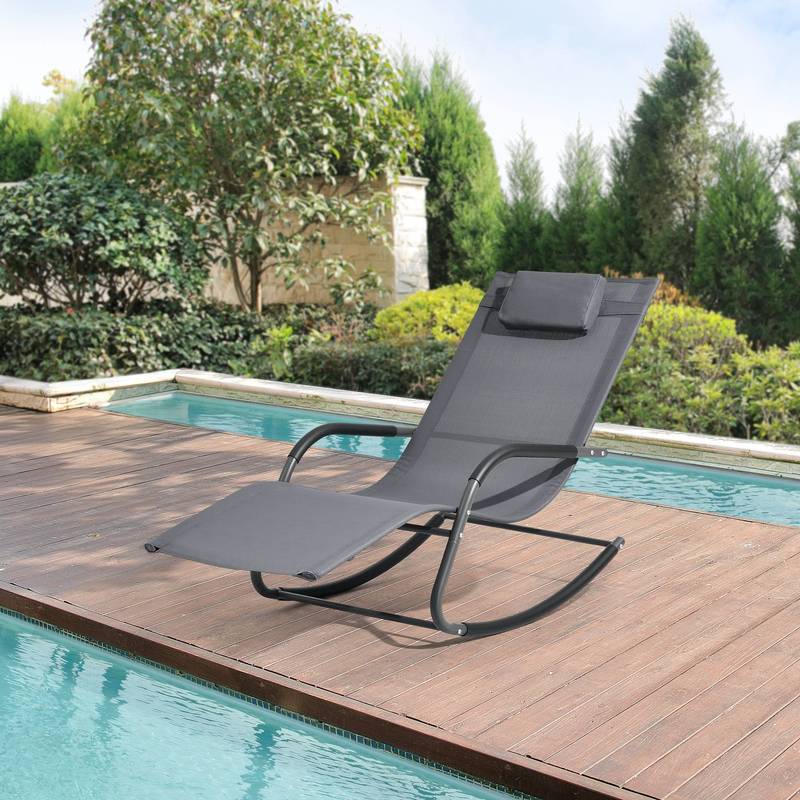 Schommelstoel – Relaxstoel – Fauteuil – Loungestoel – Schommelstoel Babykamer – Set Van 2 – Stalen Frame – Snel Droogend Textiel