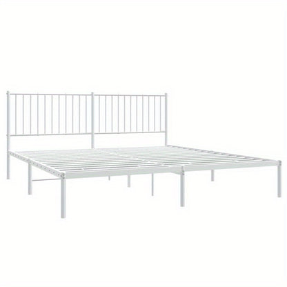 Bedframe – Bedombouw – Boxspring – Slaapkamerbed – Ledikant – Metaal Wit – 180x200 cm – Stevig en Modern Design