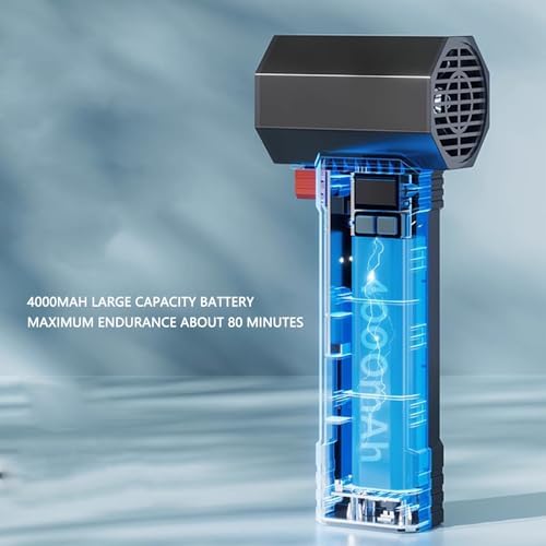X64 Elektrische Luchtstofzuiger, 4 Snelheden 64 Mm 50.000 Rpm 1600 G Stuwkracht Geleide Gewelddadige Ventilator Luchtblazer Superjetventilator, Snel Opladende Jetdroogblazer voor