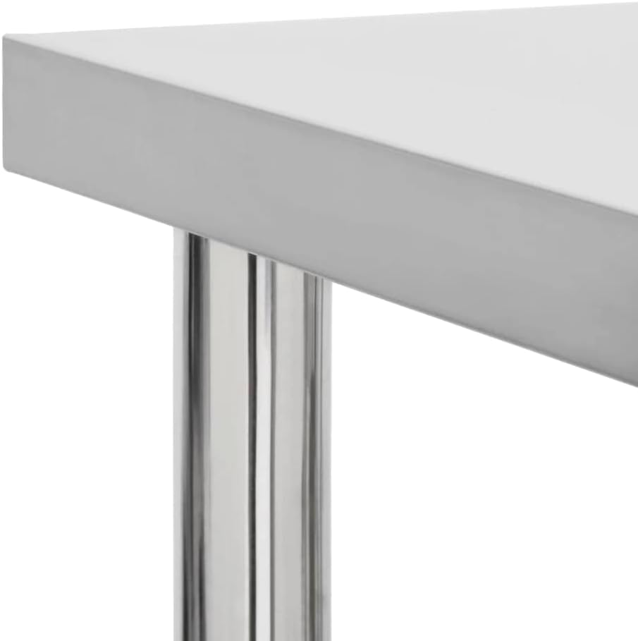 vidaXL Keukenwerktafel met wielen 60x30x85 cm roestvrij staal