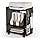 Fenge 3 Layer Printer Stand with Pegboard, Adjustable Shelf, Storage Rack Organizer, Rolling Trolley with Lockable Wheels for Home Office, Black - QUORE