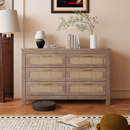 Ladekast – Ladeblok – Opbergkast – Commode – Kastenmeubel – 6 Lades – Wit Houtkleur – Soepel Schuivende Ladegeleiders – Eenvoudige Montage