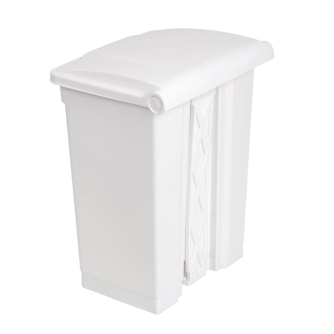 Jantex Kitchen Pedal Lid Bin White 65ltr Waste Polypropylene Catering Equipment - QUORE