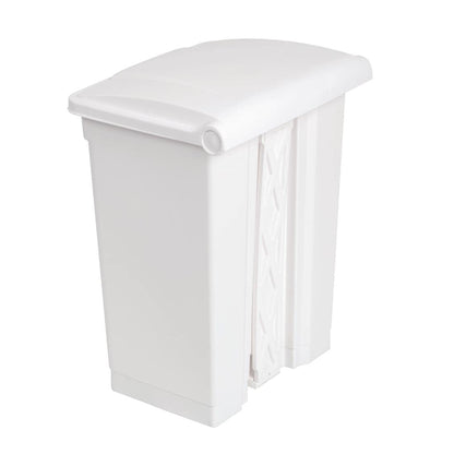 Jantex Kitchen Pedal Lid Bin White 65ltr Waste Polypropylene Catering Equipment - QUORE