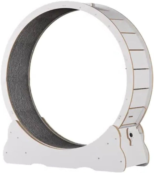 Kattenspeelwiel – Kattenloopwiel – Speelwiel Kat – Kattenrad – Houten Kattenspeeltoestel – Diameter 90 cm – Geluidloos & Vergrendelbaar - QUORE