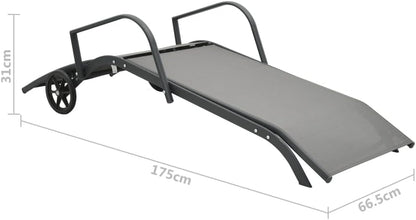 vidaXL Sun lounger Sun lounger Garden bed Loungebed Lounger Furniture Lounge furniture Lounge furniture Outdoor bed Garden Garden Furniture Steel Textilene - QUORE