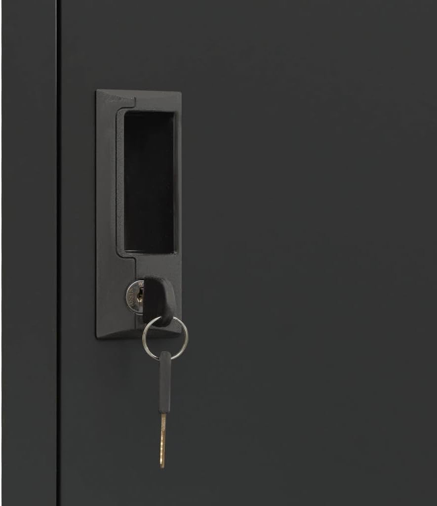 vidaXL Locker cabinet 38x45x180 cm steel anthracite colored - QUORE