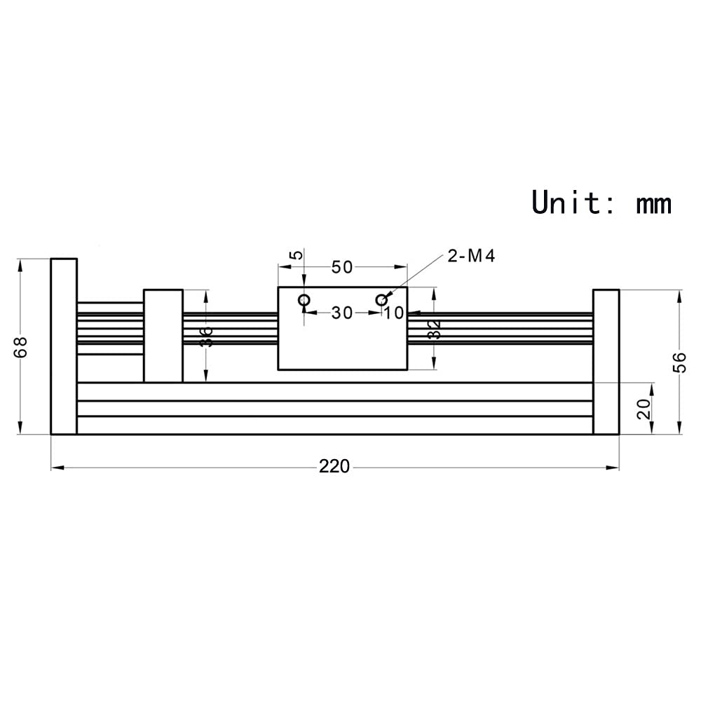 100mm Effectieve Reizen Lengte Dubbele Optische As Gids Ballscrew SFU1605 met NEMA23 Stappenmotor voor DIY CNC Router Onderdelen X Y Z Lineaire Podium Actuator en 3D Printer