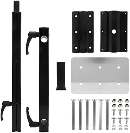 Afneembare Rechthoekige Marine/RV Tafel, Afneembare Draaibare Tafelpoot 360° Rotatie, Afneembaar Tafelpoot Systeem voor RV, Boot, Ponton, Jachten Recreatieve Voertuig Boot