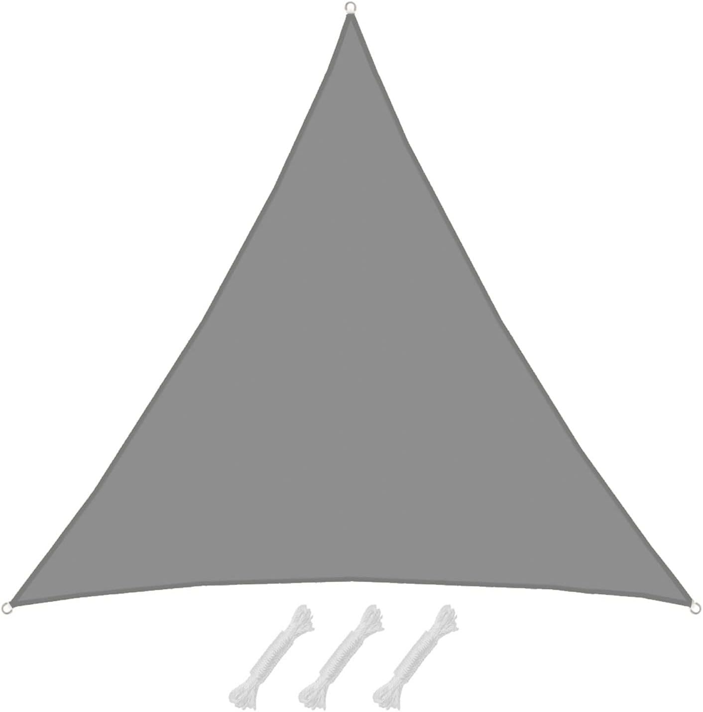 AMANKA 98% UV-Bescherming: 8x8x8 Zonneluifel Driehoekig Waterdicht - Terrasluifel Zonwering Driehoek - Tuinluifel Zonbescherming voor Trampoline Zonnezeil Pergola D Ring Driehoekig Zon Luifel Zwembad