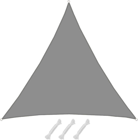 AMANKA 98% UV-Bescherming: 8x8x8 Zonneluifel Driehoekig Waterdicht - Terrasluifel Zonwering Driehoek - Tuinluifel Zonbescherming voor Trampoline Zonnezeil Pergola D Ring Driehoekig Zon Luifel Zwembad