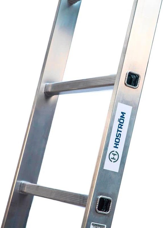 StablePro 8 treden aluminium ladder, licht en duurzaam, maximale werkhoogte 3,2 m, 5 jaar garantie, maximale belasting 150 kg, hostrom