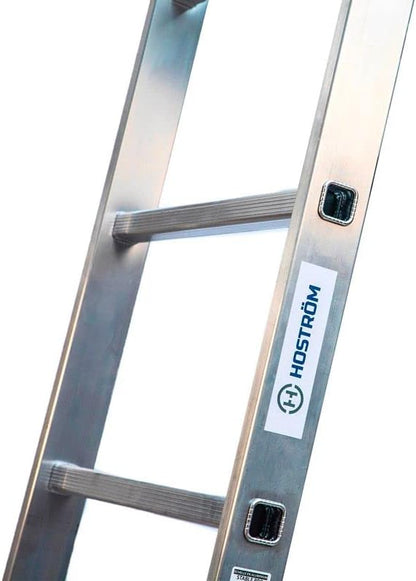 StablePro 8 treden aluminium ladder, licht en duurzaam, maximale werkhoogte 3,2 m, 5 jaar garantie, maximale belasting 150 kg, hostrom
