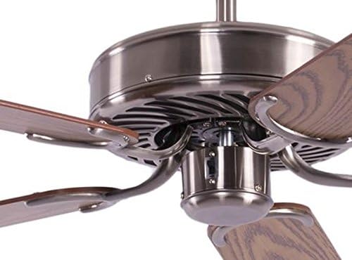 Pepeo Potkuri Plafondventilator zonder verlichting, oudzilver, eiken vleugels, 132 cm