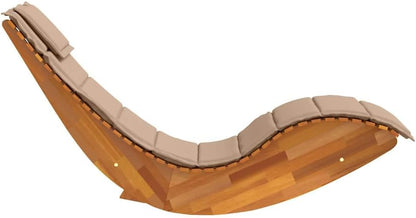 Houten Ligstoel – Tuinstoel – Ligbed – Lounge Chair – Relaxstoel – Duurzaam Acaciahout – Verstelbare Rugleuning Met Waterafstotend Kussen