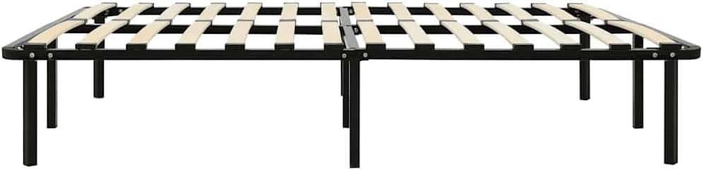 vidaXL Bedframe metaal zwart 160x200 cm